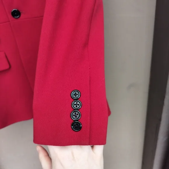 Ralph Lauren Collection Purple Label Red Single Breasted Equestrian Blazer